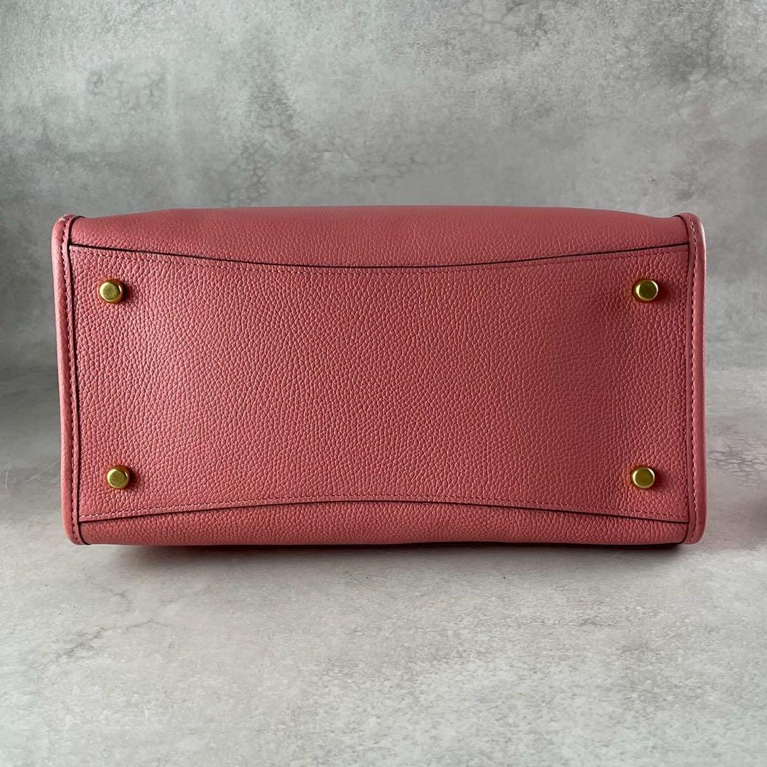 極美品 コーチ デンプシー トートバッグ 2way ピンク レザー ハンドバッグ