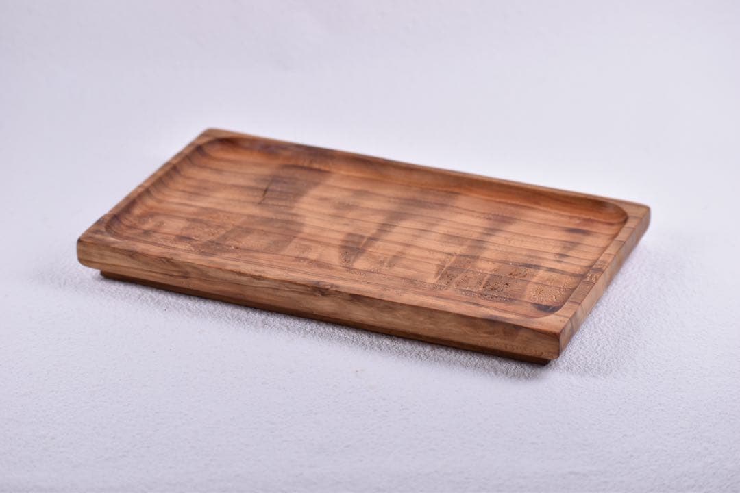 No.359屋久杉虎杢のトレーと黒柿の名刺ホルダー