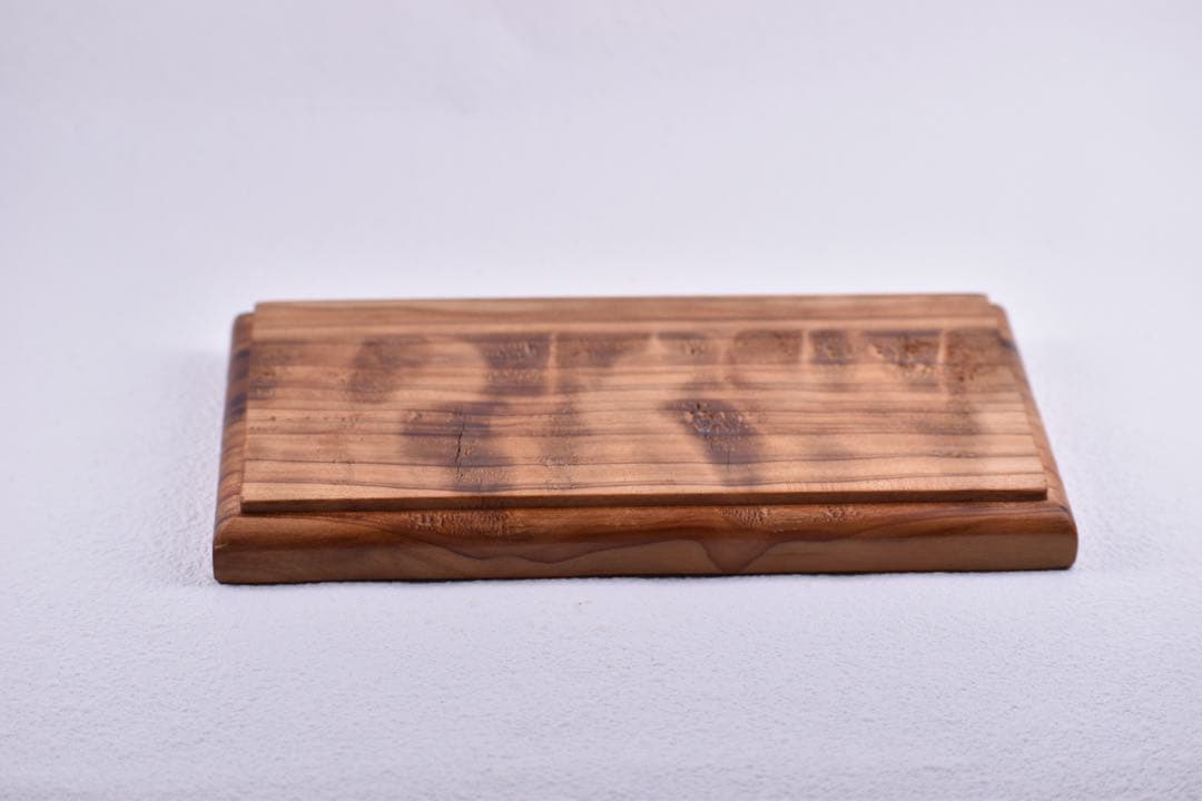 No.359屋久杉虎杢のトレーと黒柿の名刺ホルダー