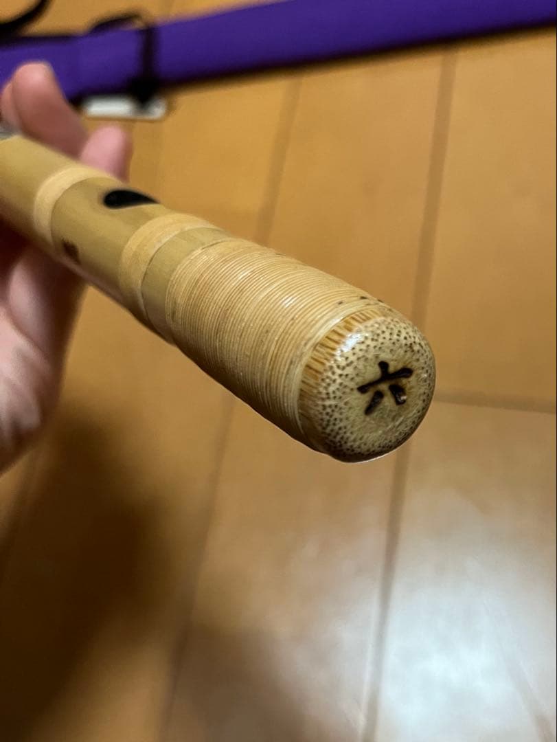 朗童　篠笛 竹製 六本調子　ケース付き