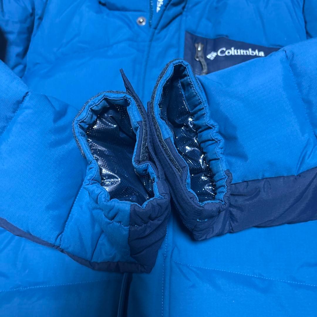 Columbia フード脱着可ダウンジャケット 青