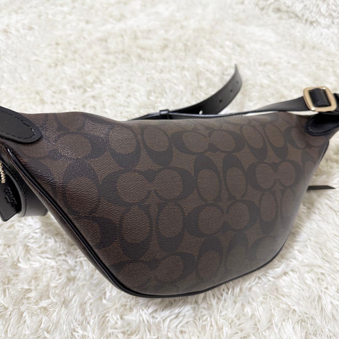 極美品✨COACH コーチ ウエストバッグ PVC シグネチャー ボディバッグ