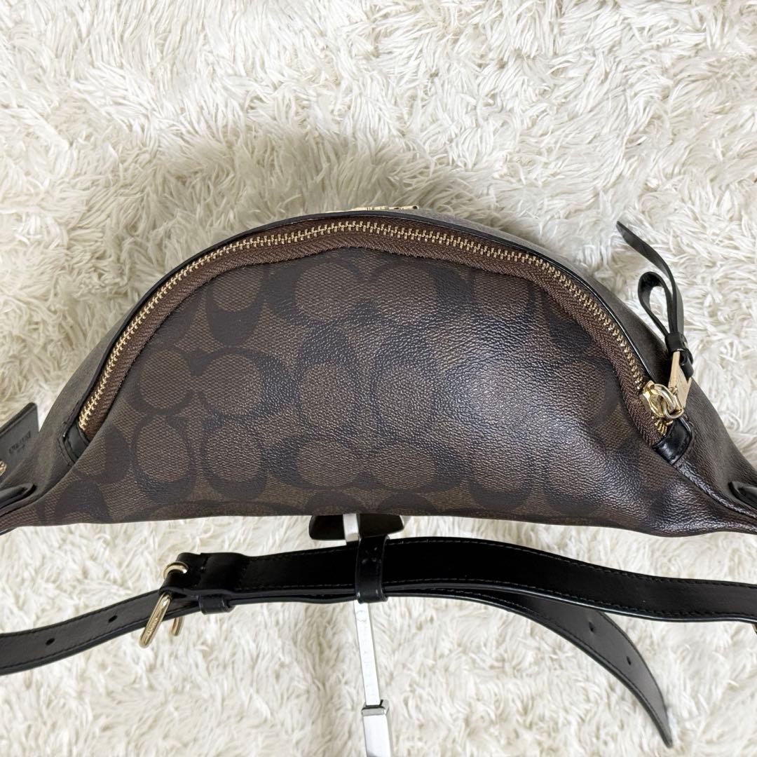 極美品✨COACH コーチ ウエストバッグ PVC シグネチャー ボディバッグ
