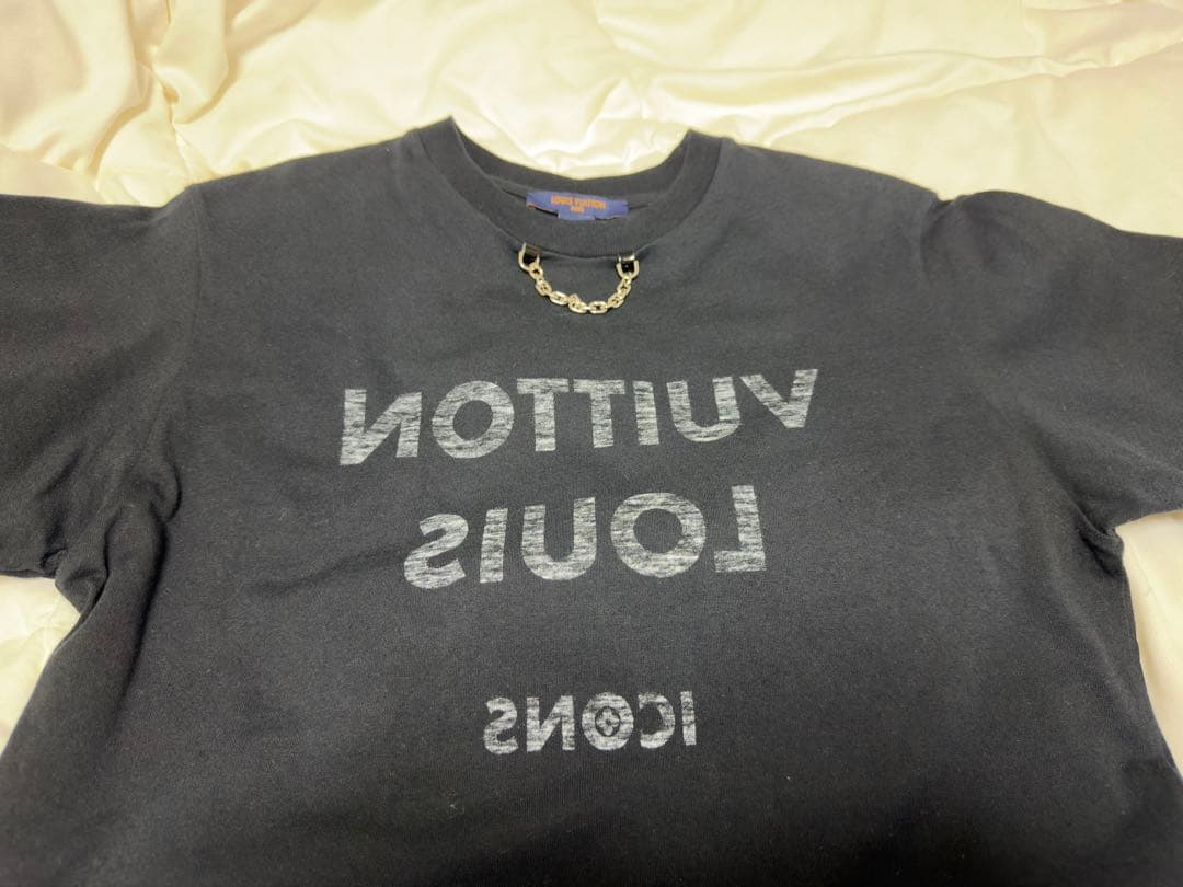 【1/4まで】LOUIS VUITTON 反転ロゴ Tシャツ 半袖 ブラック