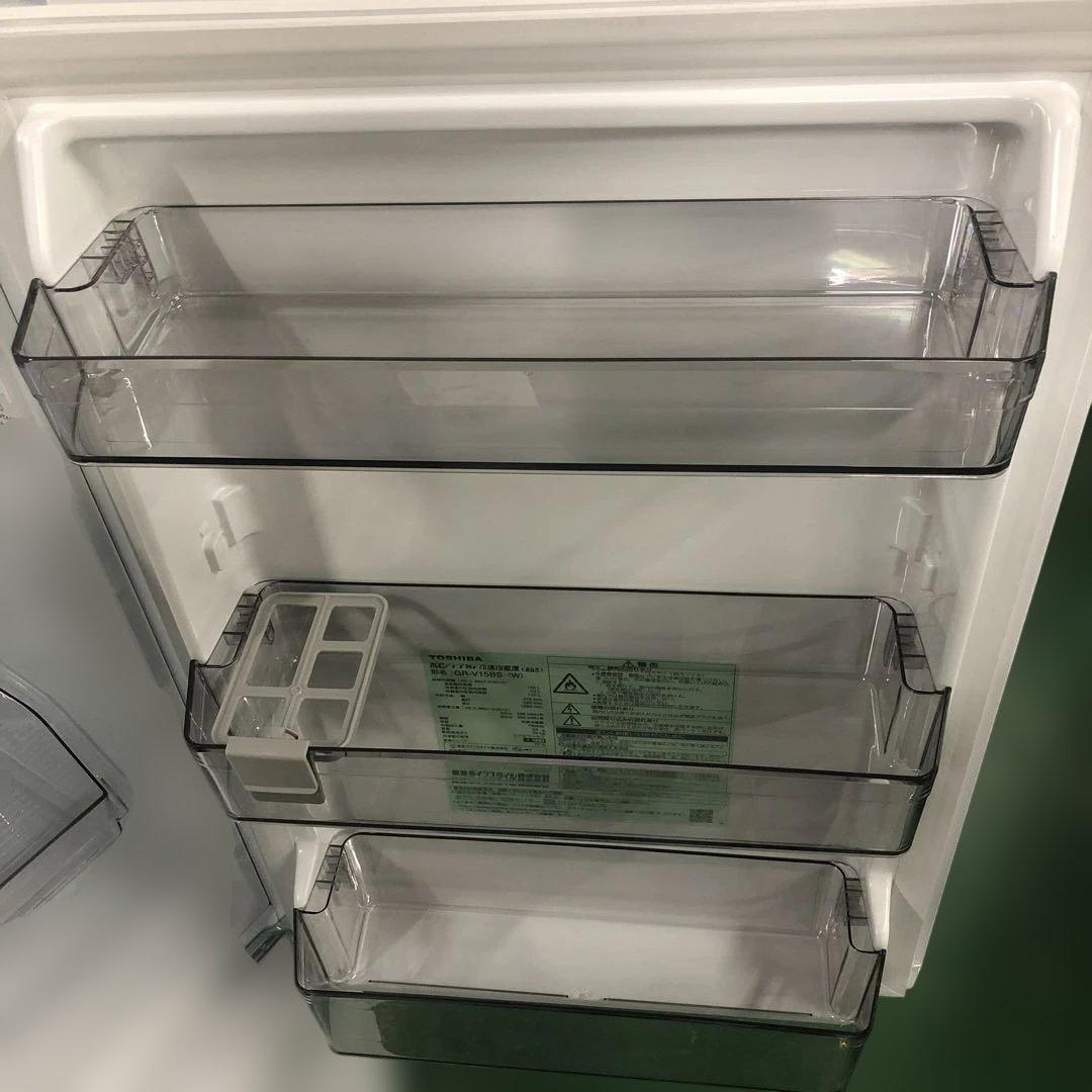 TOSHIBA 冷蔵庫 ホワイト GR-V15BS 2枚扉冷蔵庫 単身