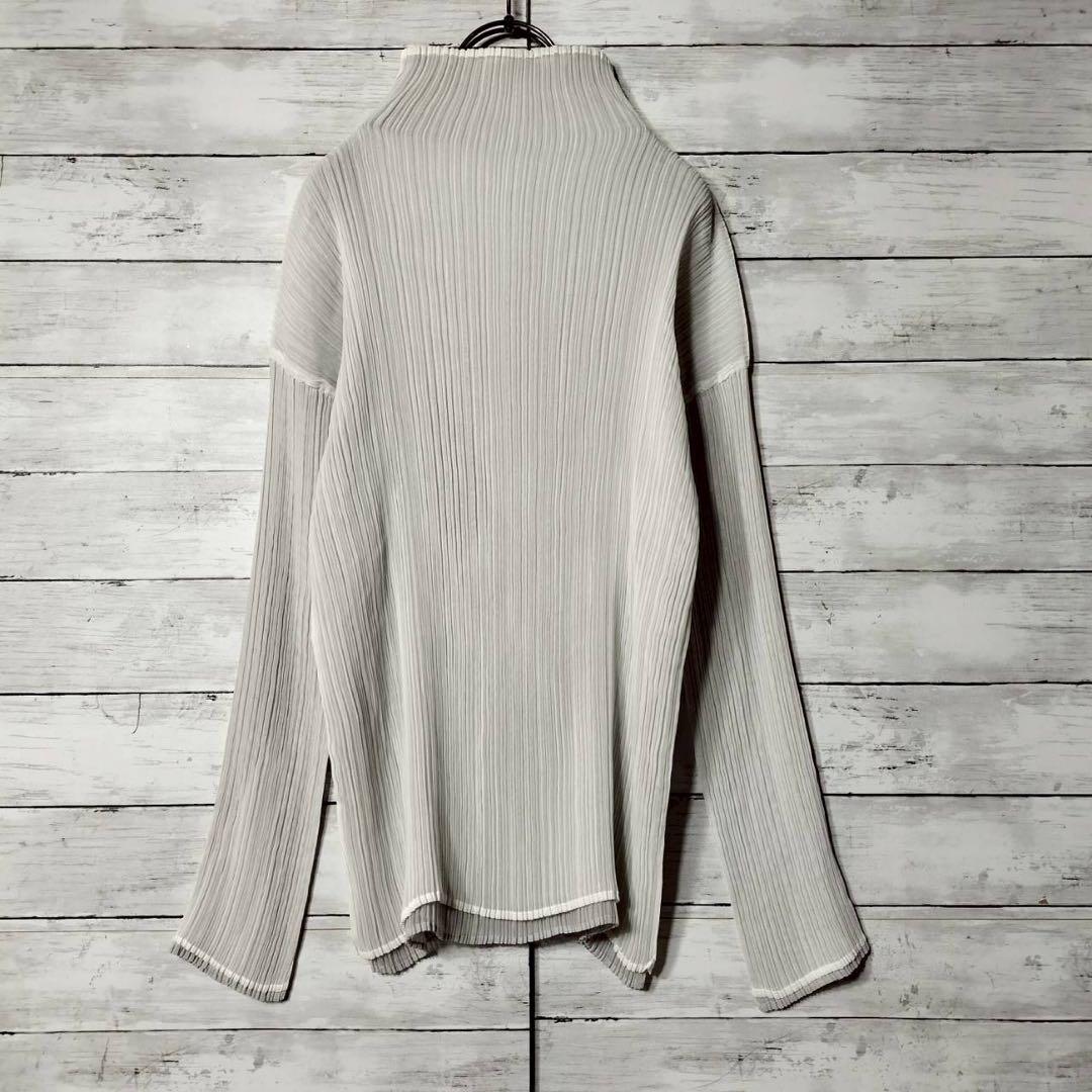 イッセイミヤケプリーツプリーズ シフォン 長袖カットソー リバーシブル 二重生地