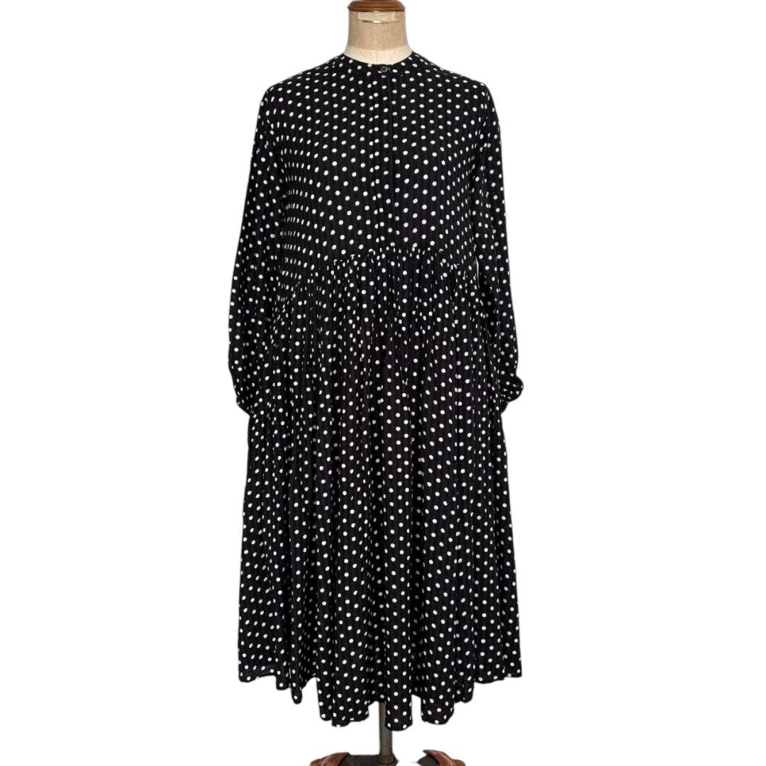 美品✨️BEARDSLEY ドットギャザーワンピース　サイズ0