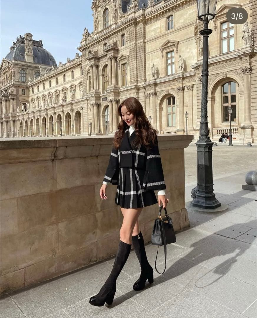 【sheller】チェック柄スカートキュロット