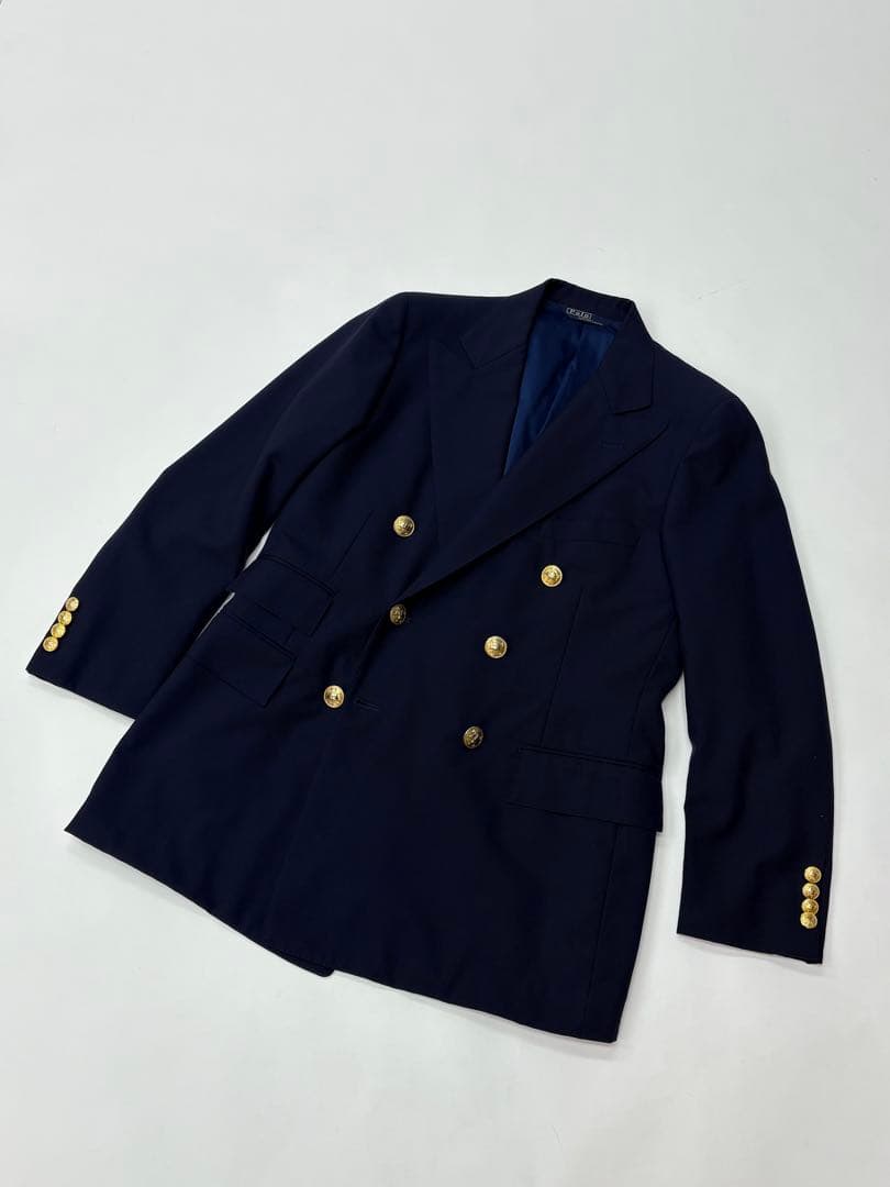 ラルフローレン 紺ブレ ダブルブレスト ネイビーブレザー　94A5