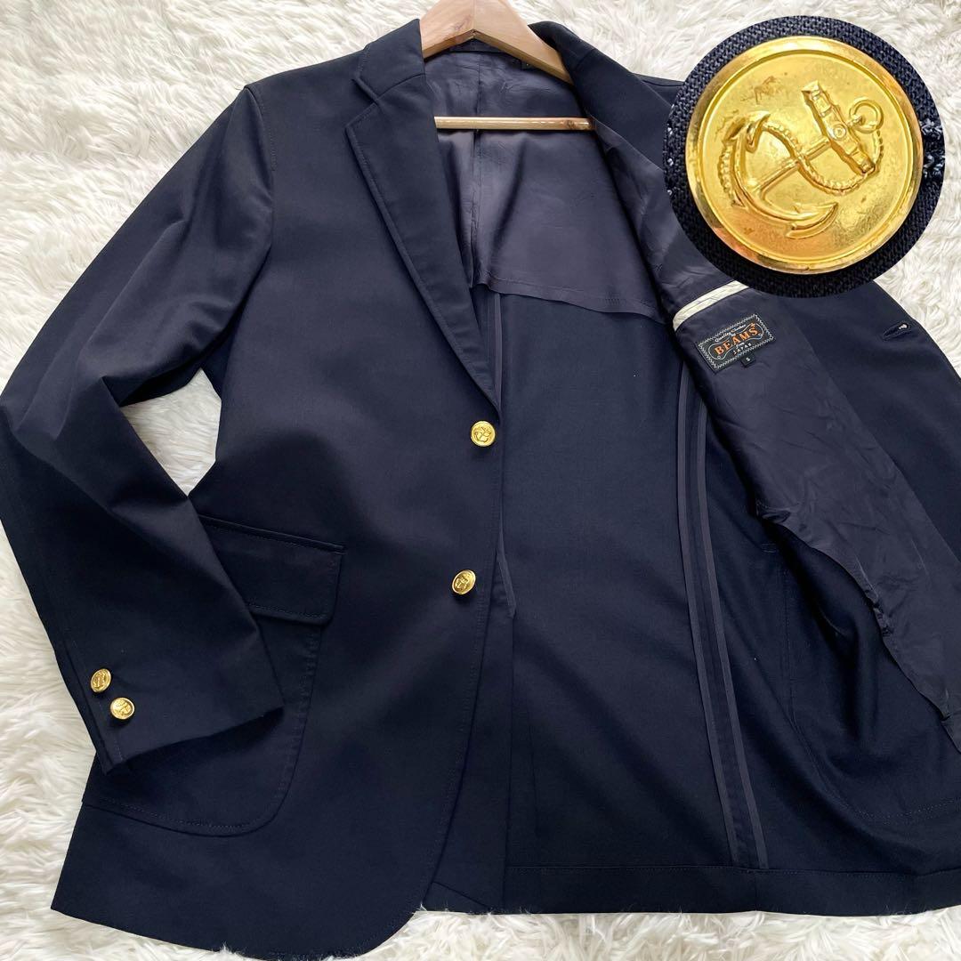 極美品✨ビームスプラス　CORDURA 紺ブレ　金ボタン　21年製　S
