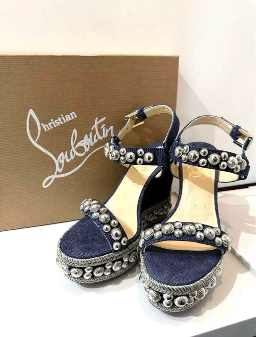 Christian Louboutin カタコニコサンダル　デニム