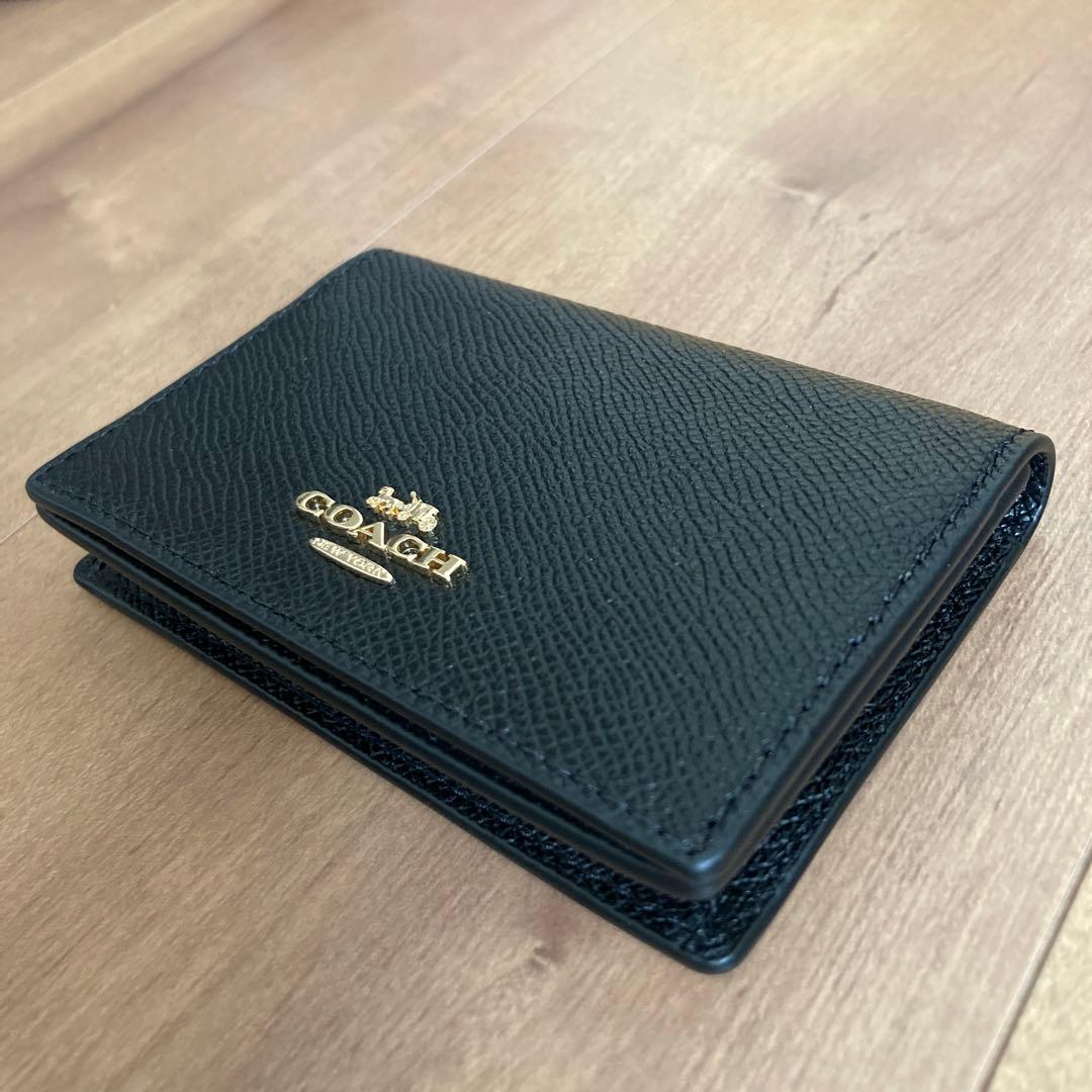 COACH ブラック レザー 名刺入れ　☆新品未使用☆