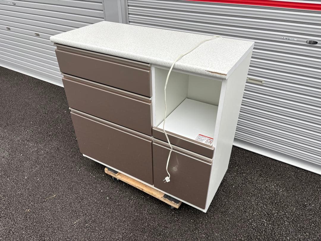 【送料別】ニトリ キッチンカウンター(アルミナ2 100CT SI)