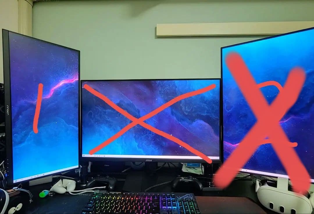 ASUSゲーミングモニター&Innocn 26C1F-D　2台