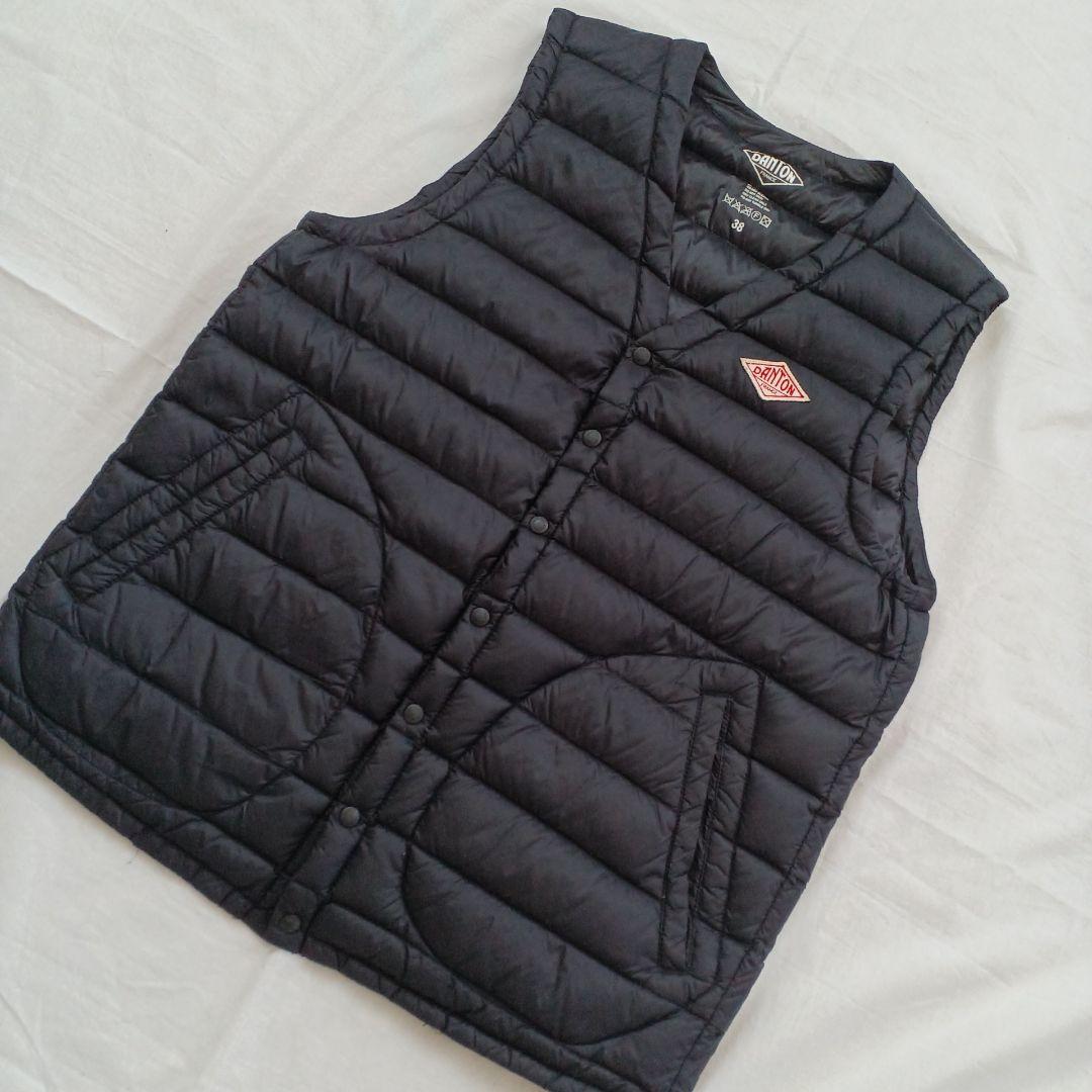 DANTON ダウンベスト ブラック 38