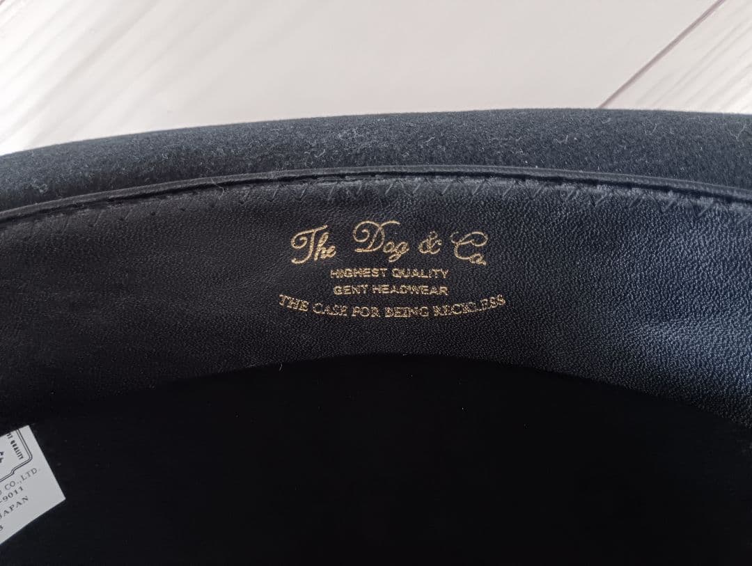 【ピンキー】THE H.W.DOG&CO. ボーラーハット 黒 サイズ38