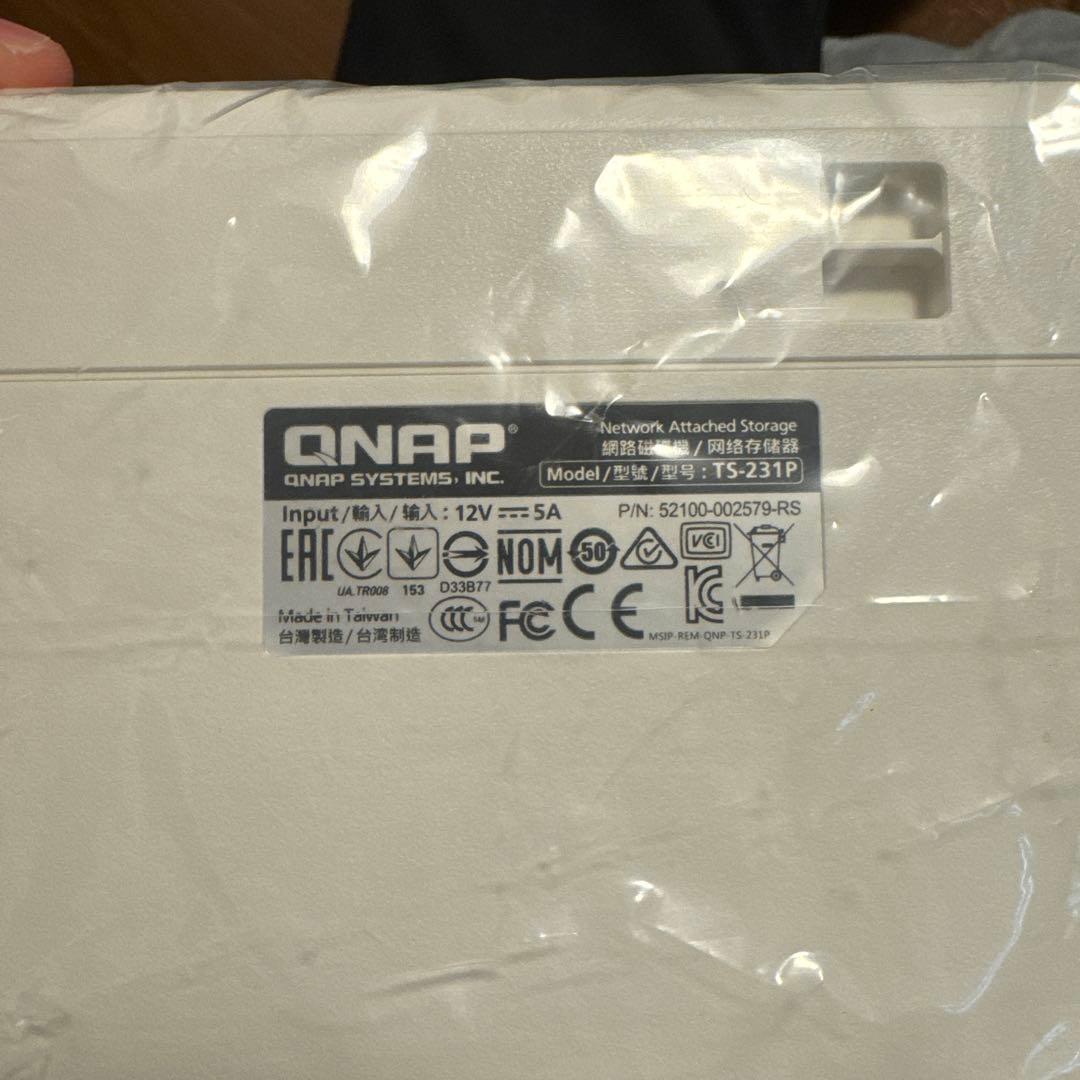 QNAP NAS 2ベイ TS-231P HDD無し