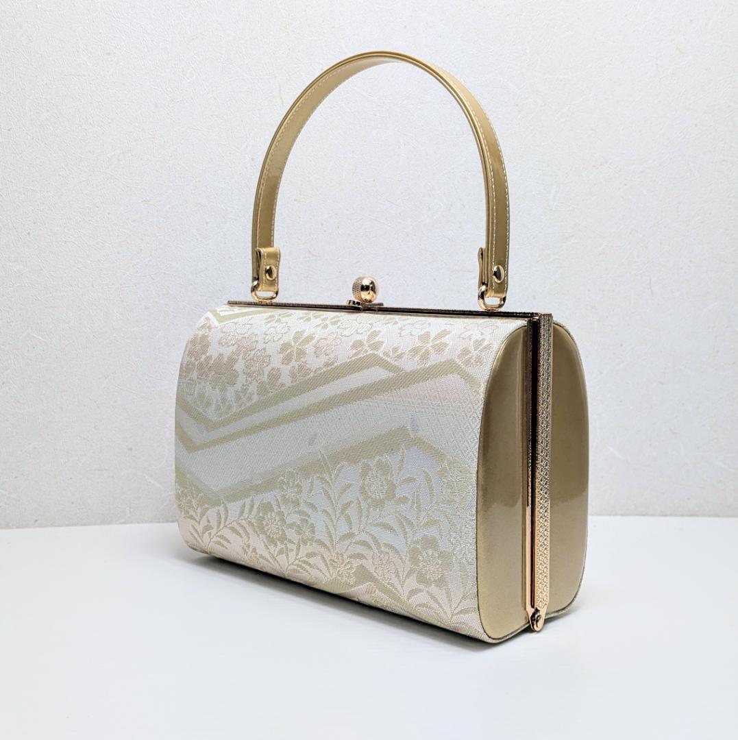 草履バッグセット ゴールド フォーマル 帯地 ゴールド S〜3Lサイズ u777