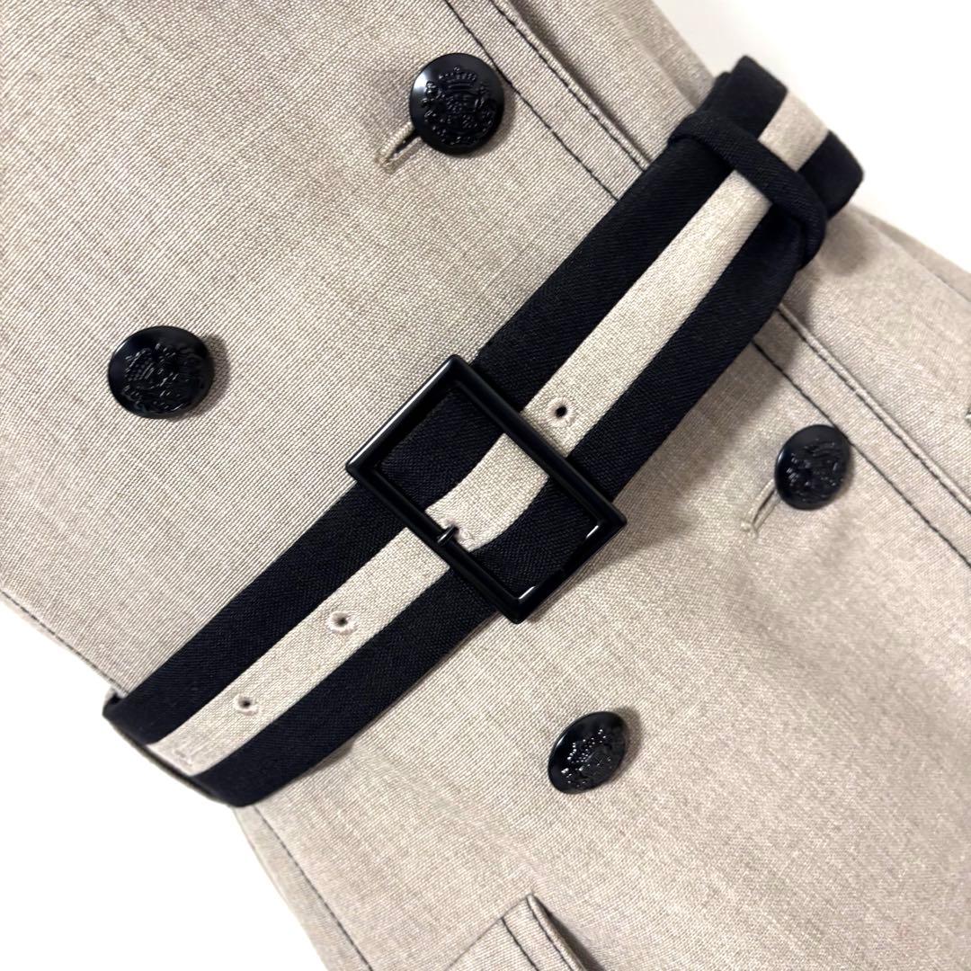 25SS 完売品 グレースコンチネンタル アシンメトリーカラーワンピース ジレ