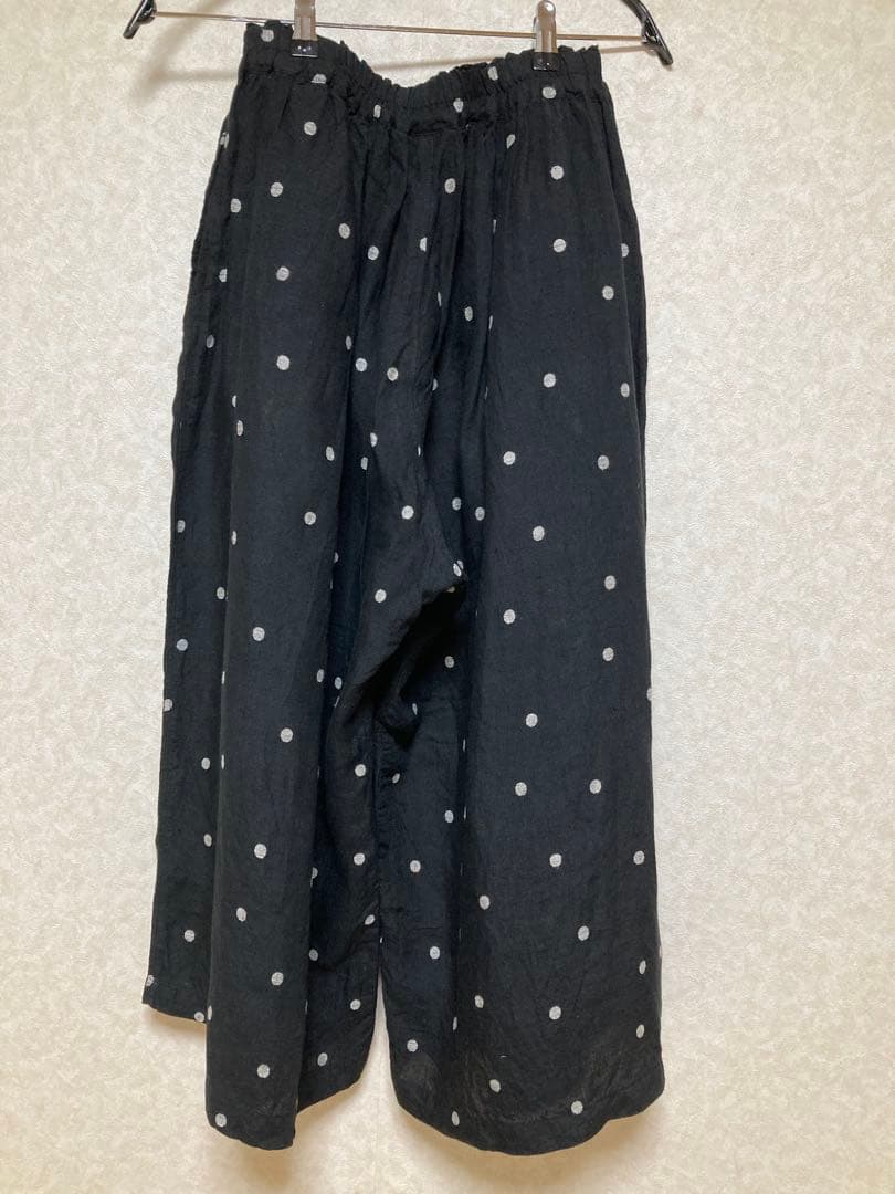 ICHI Antiquites イチアンティークスリネンドットイージーパンツ水玉