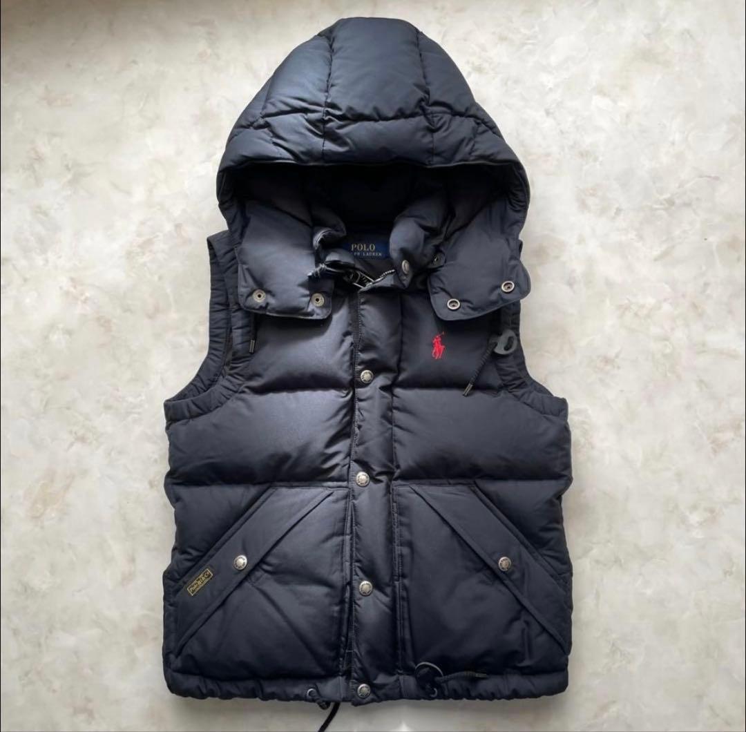 【極美品】POLO RALPH LAUREN フード付き　ダウンベストS相当