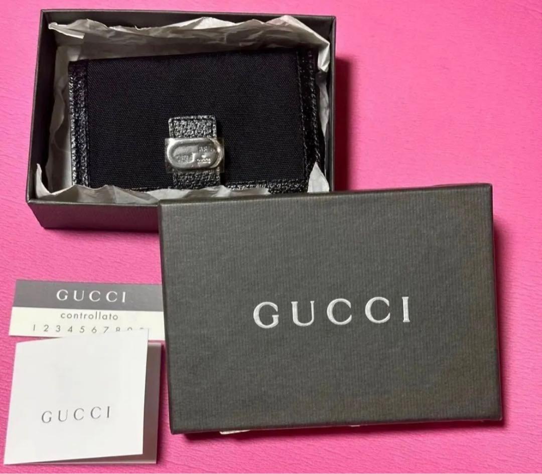【近日削除】GUCCI 黒 定期 パスケース カードケース 名刺入れ ジャンク品