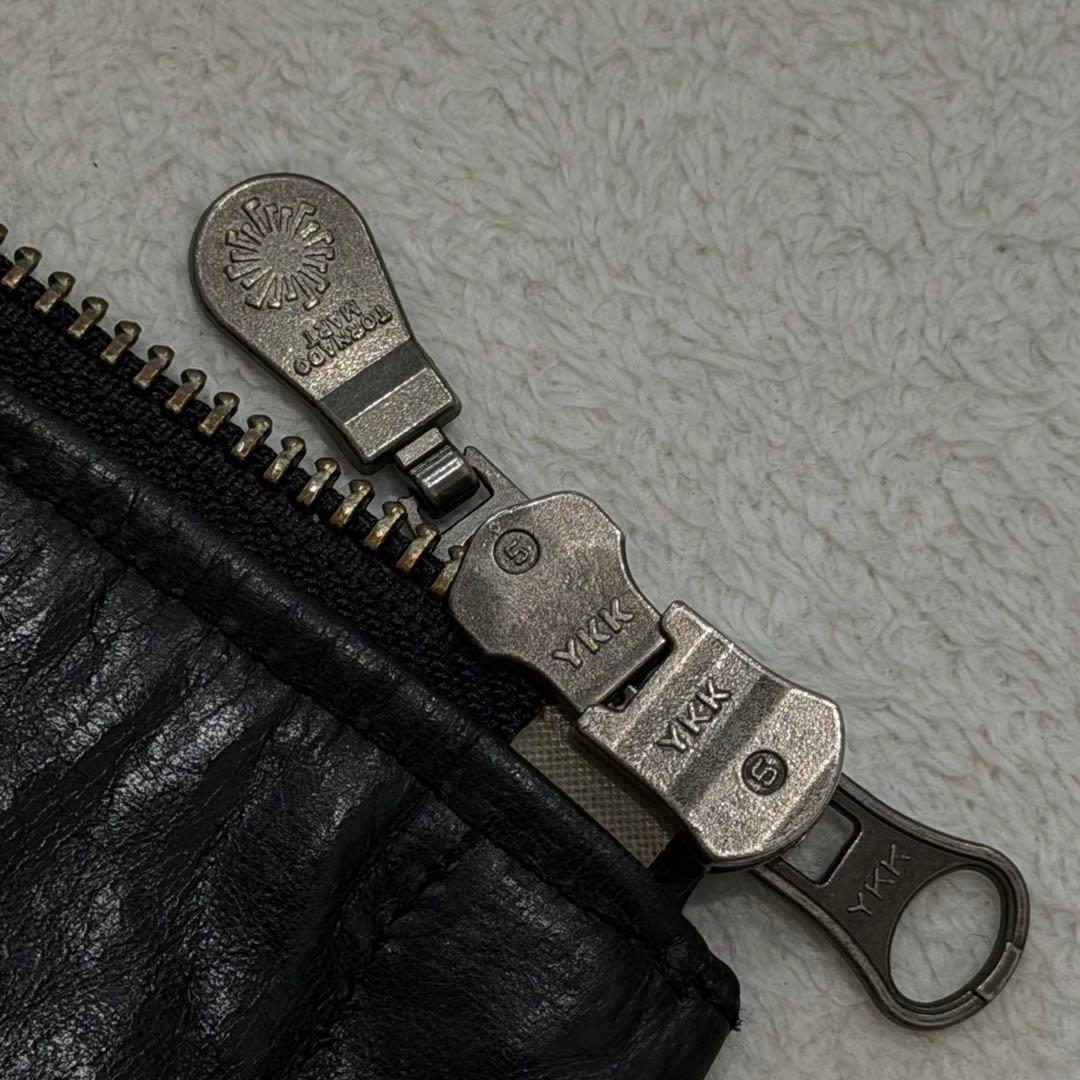 トルネードマート　レザージャケット　シングルライダースジャケット 牛革　黒　L