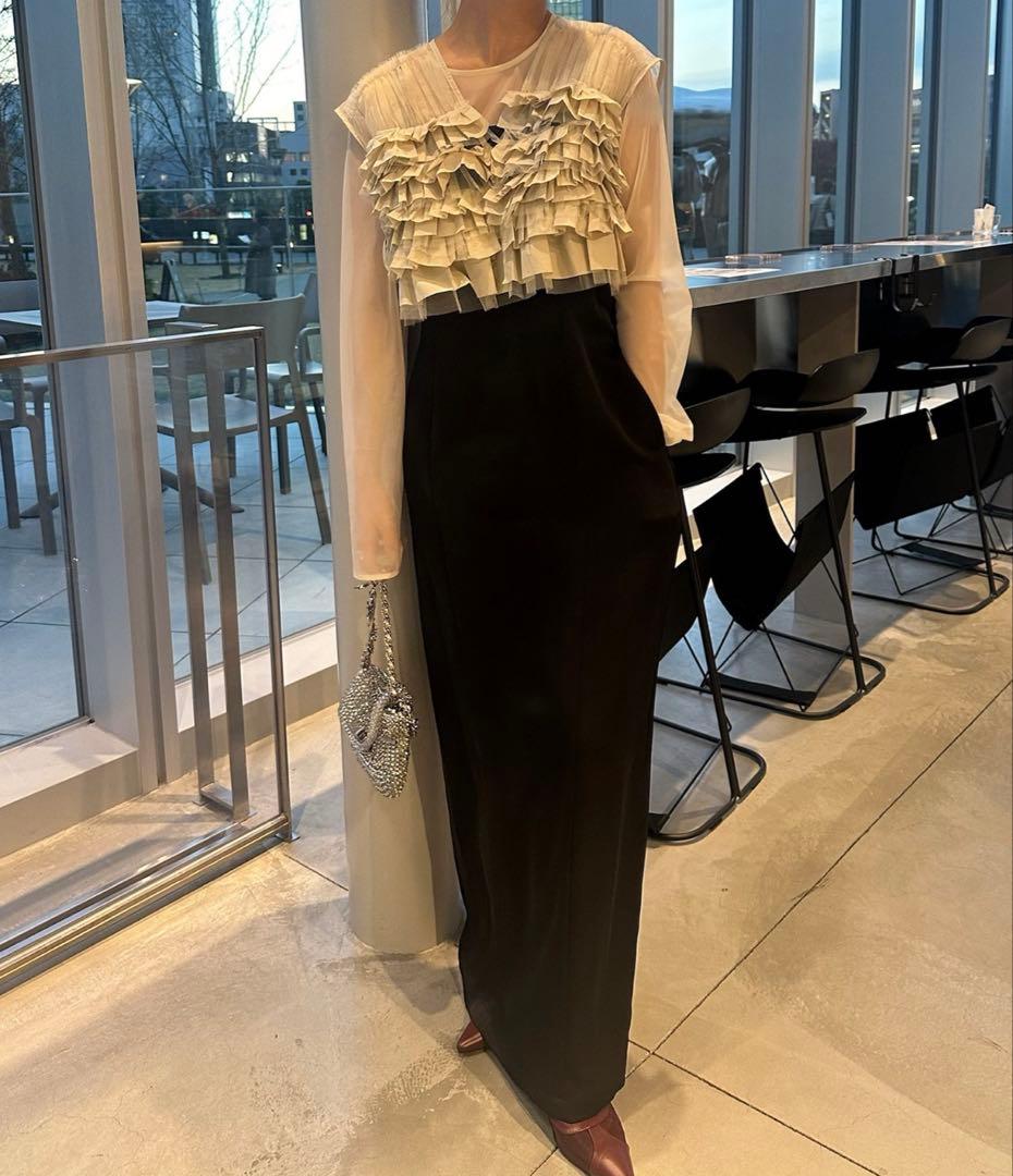 完売商品　最終値下げ　ANDRESD チュールドレス　結婚式ドレス　2次会