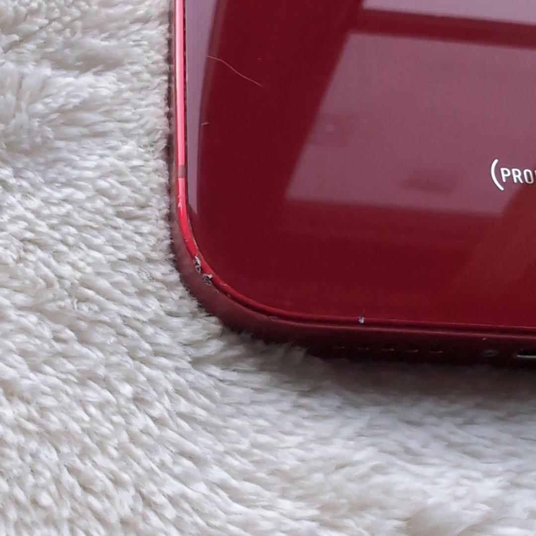 iPhone13 128GB レッド フロントパネル交換済 充電口不良 ケース有