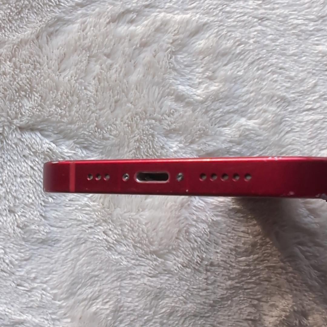 iPhone13 128GB レッド フロントパネル交換済 充電口不良 ケース有