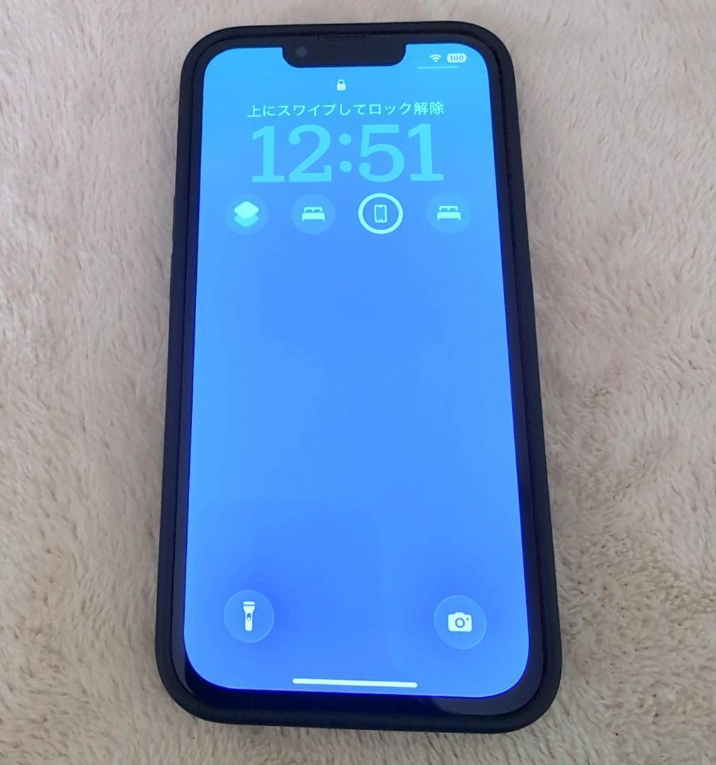 iPhone13 128GB レッド フロントパネル交換済 充電口不良 ケース有