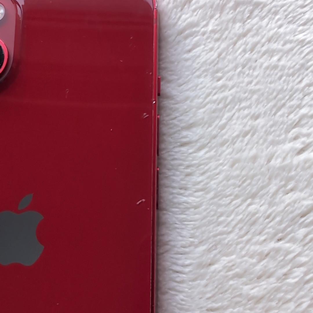 iPhone13 128GB レッド フロントパネル交換済 充電口不良 ケース有