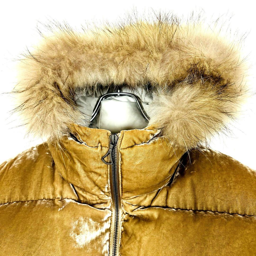 マウンテンイクイップメント ダウンジャケット 光沢 ダウン95 フード ファーM