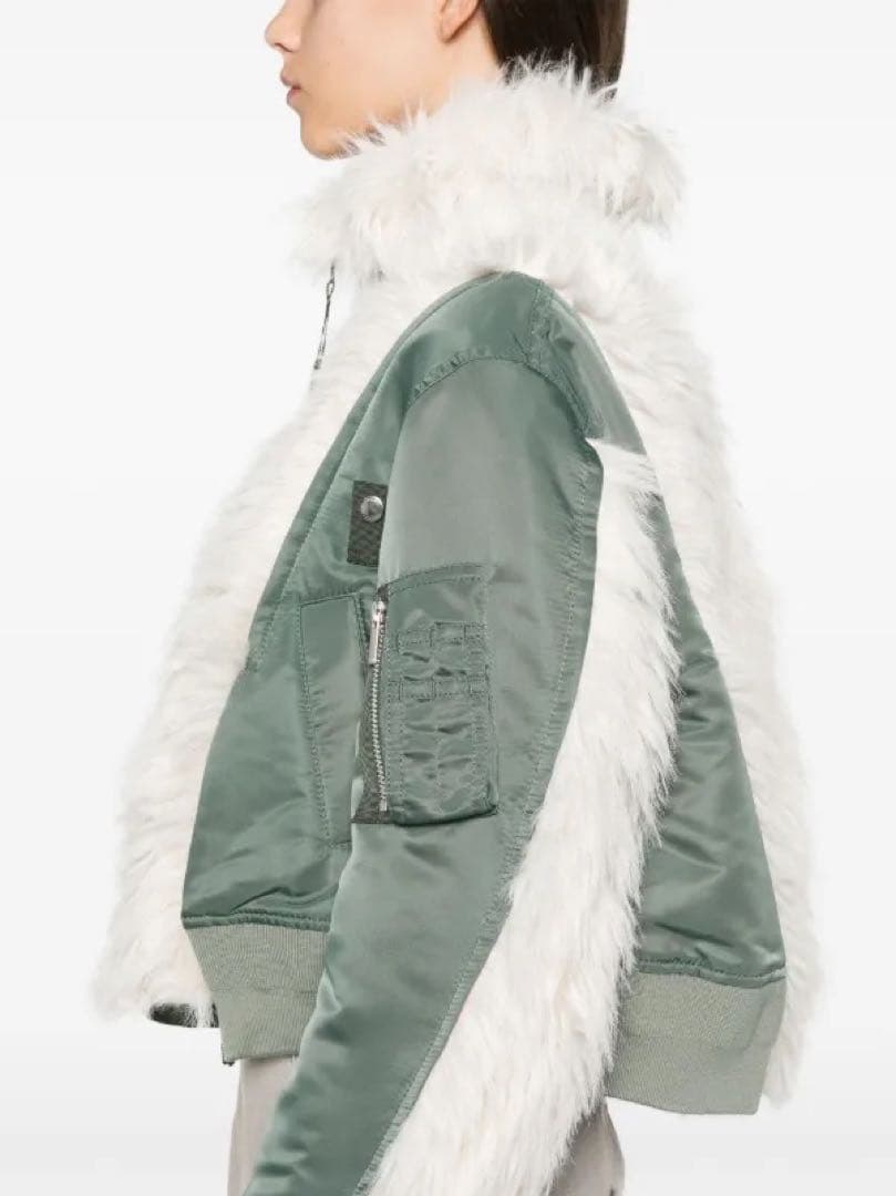 sacai ファー ジャケット MA-1 サイズ1