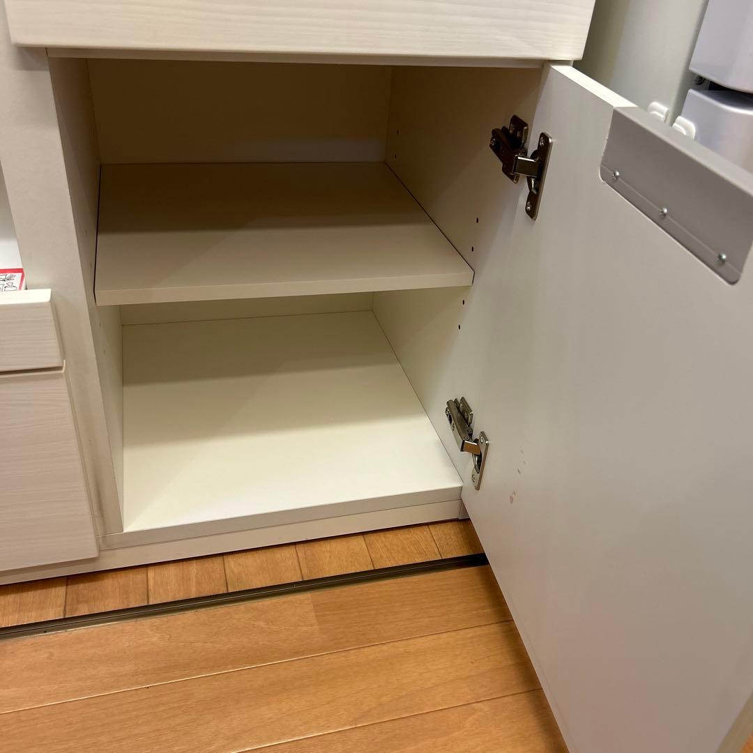 食器棚 キッチンボード ニトリ ダリア レンジボード カップボード　白　ホワイト