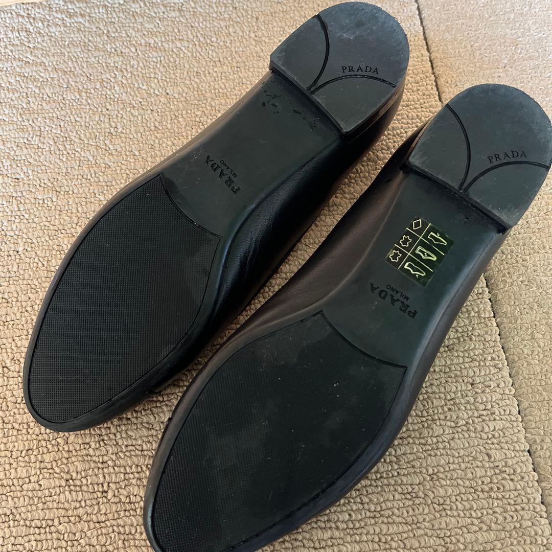 PRADA フラットパンプス　リボン　23㎝