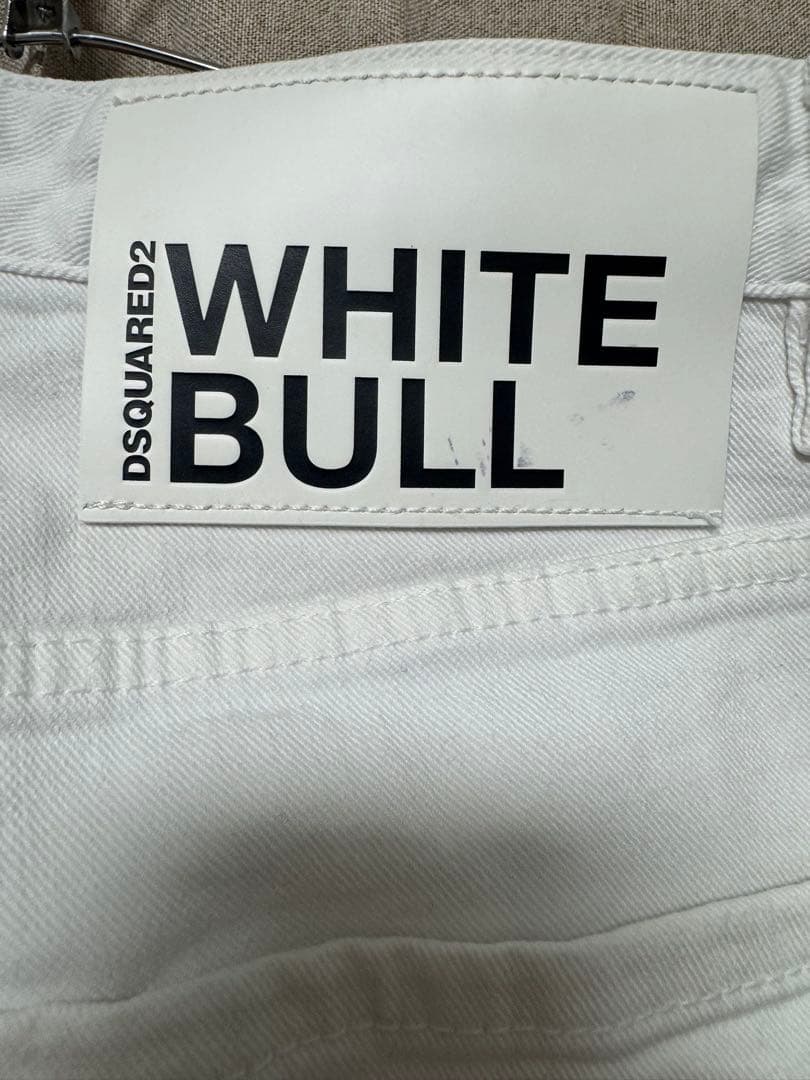 DSQUARED2 WHITE BULL ホワイトチノパン