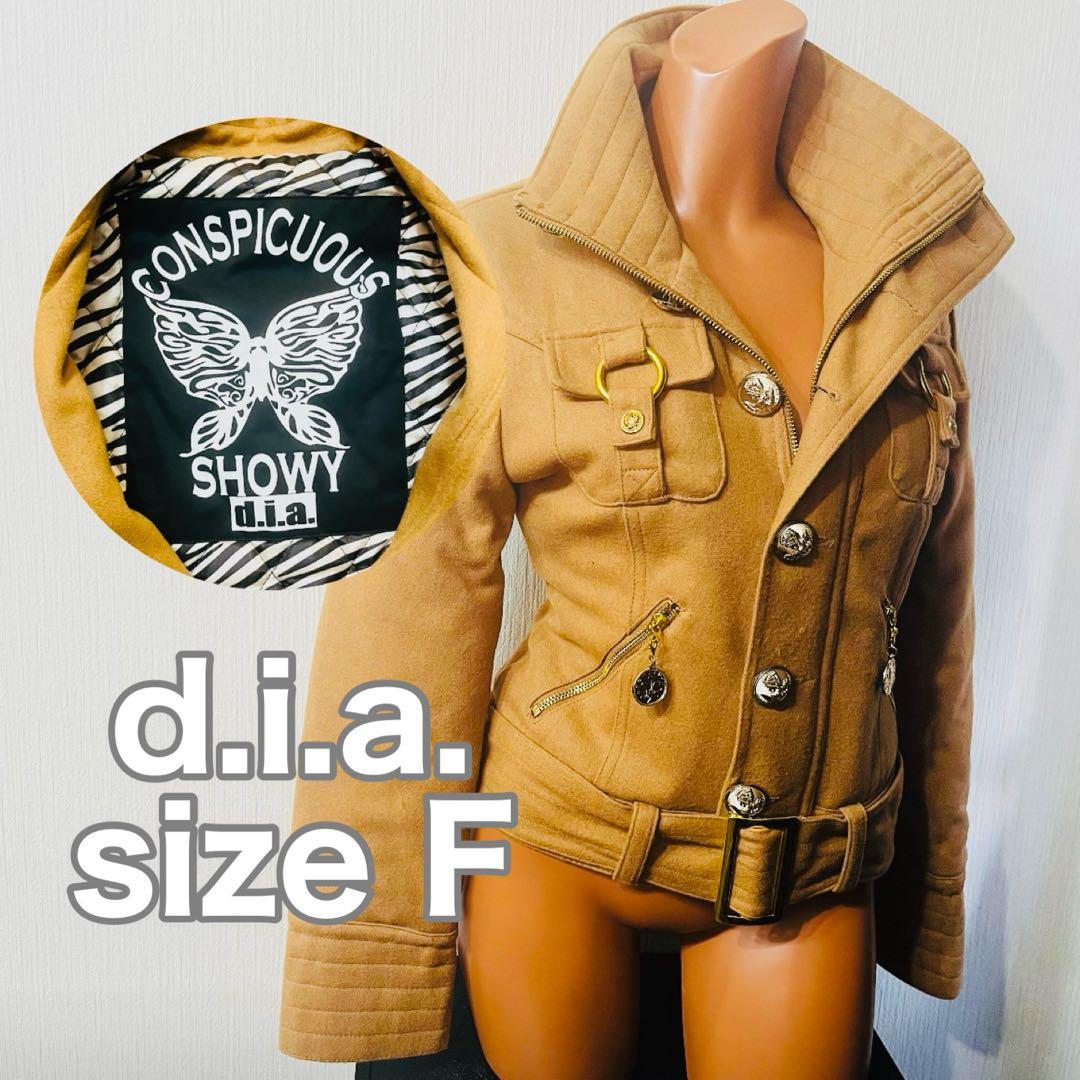 【平成ギャル】【希少】 d.i.a. 激レア厚手ミニ丈コートPコートジャケット