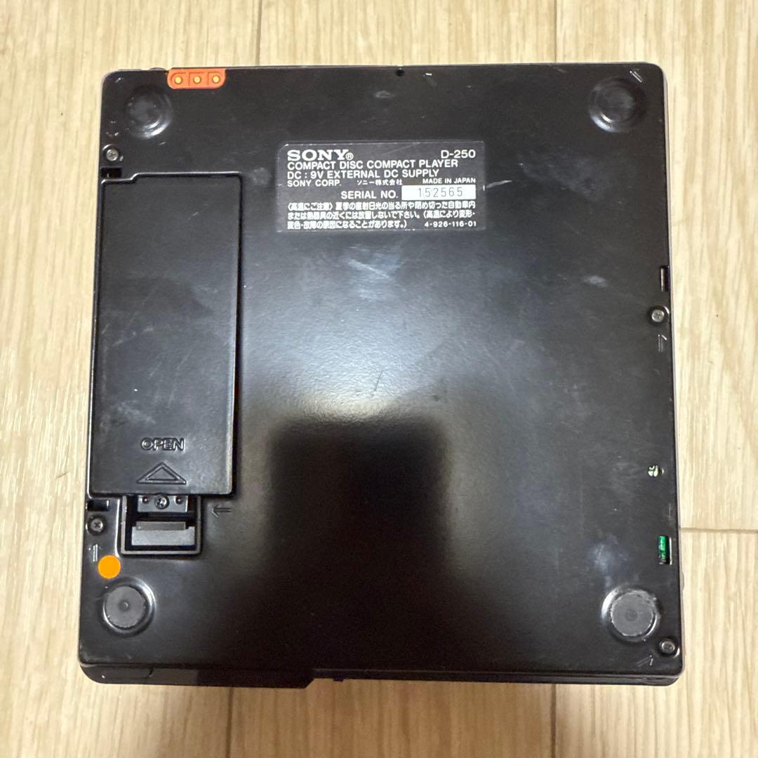 SONY DiscmanポータブルCDプレーヤー Sony D-250ジャック品