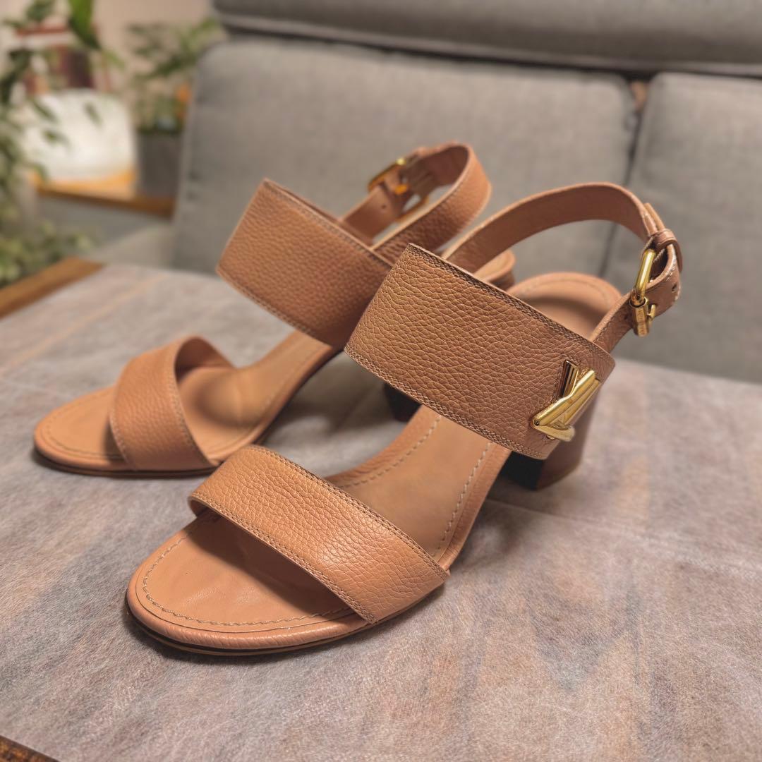 LOUIS VUITTON ホライズンライン　サンダル　ピンクベージュ 25cm