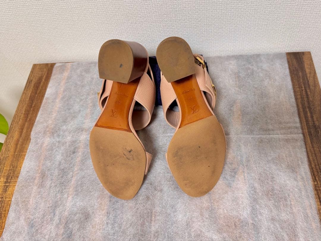 LOUIS VUITTON ホライズンライン　サンダル　ピンクベージュ 25cm