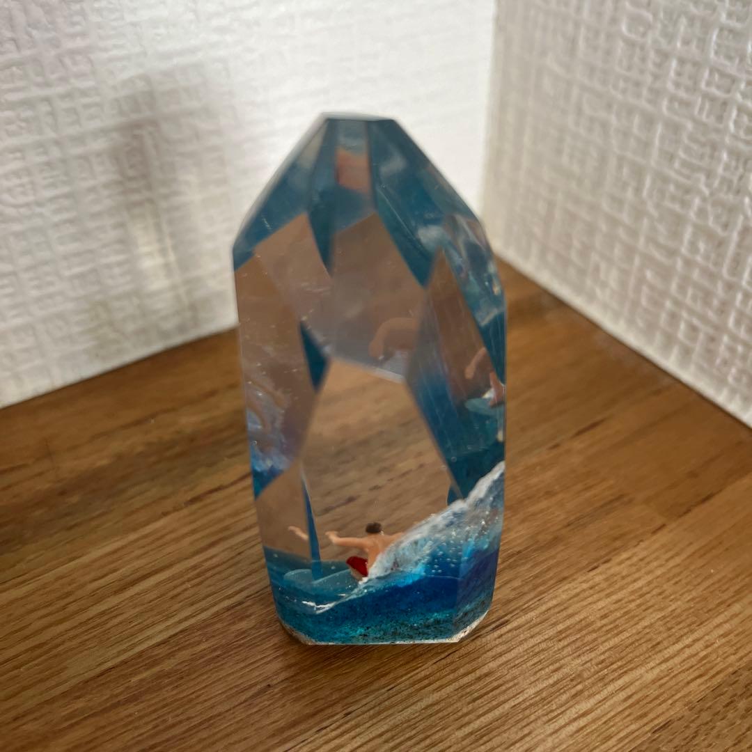 クリスタルキューブ サーフィンオブジェ ハンドメイド