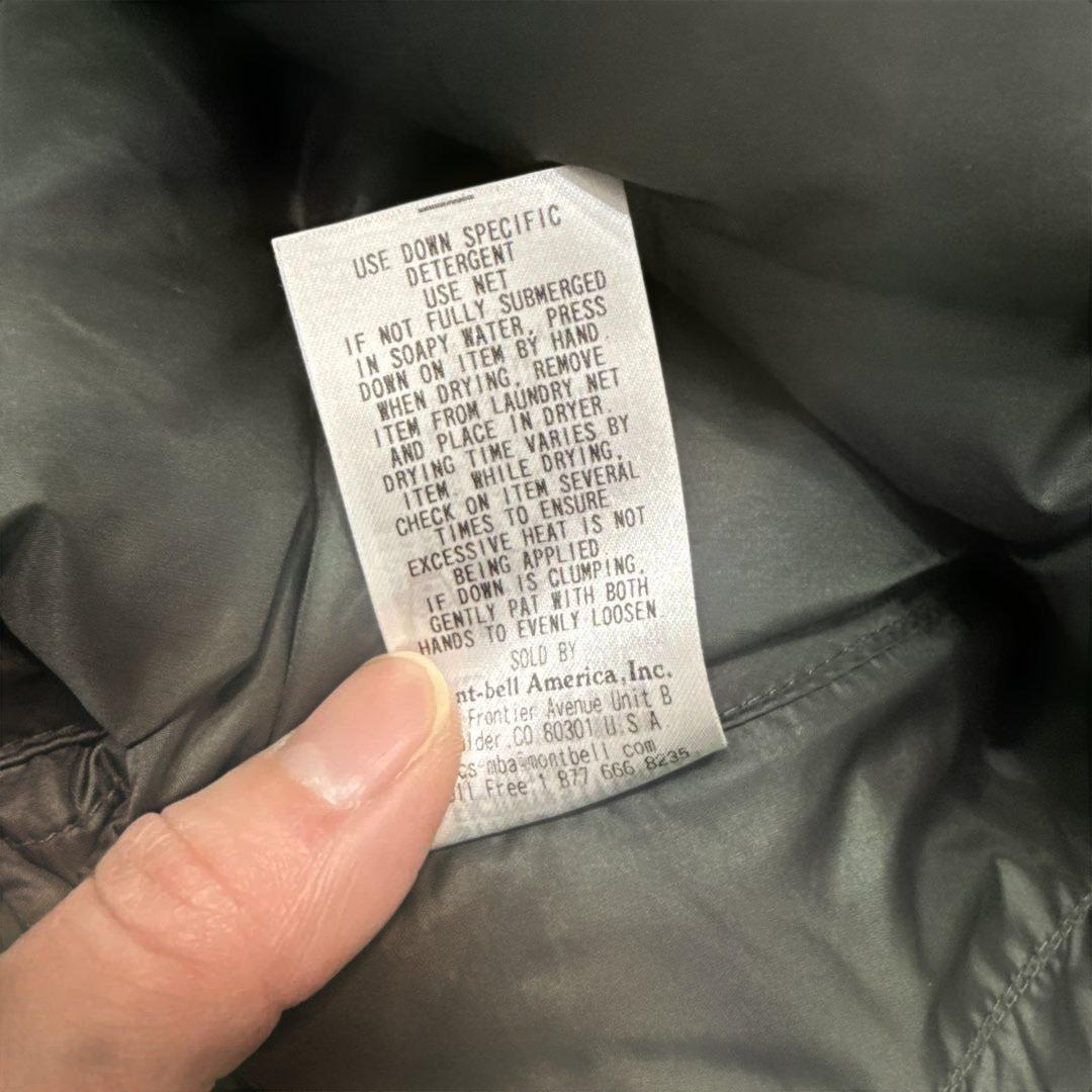 montbell フード付きダウンジャケット ダークグリーン　M