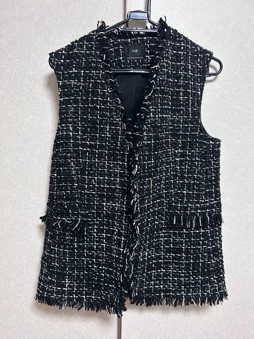 【23区S】GIOLICA オータム ツイード ジレ
