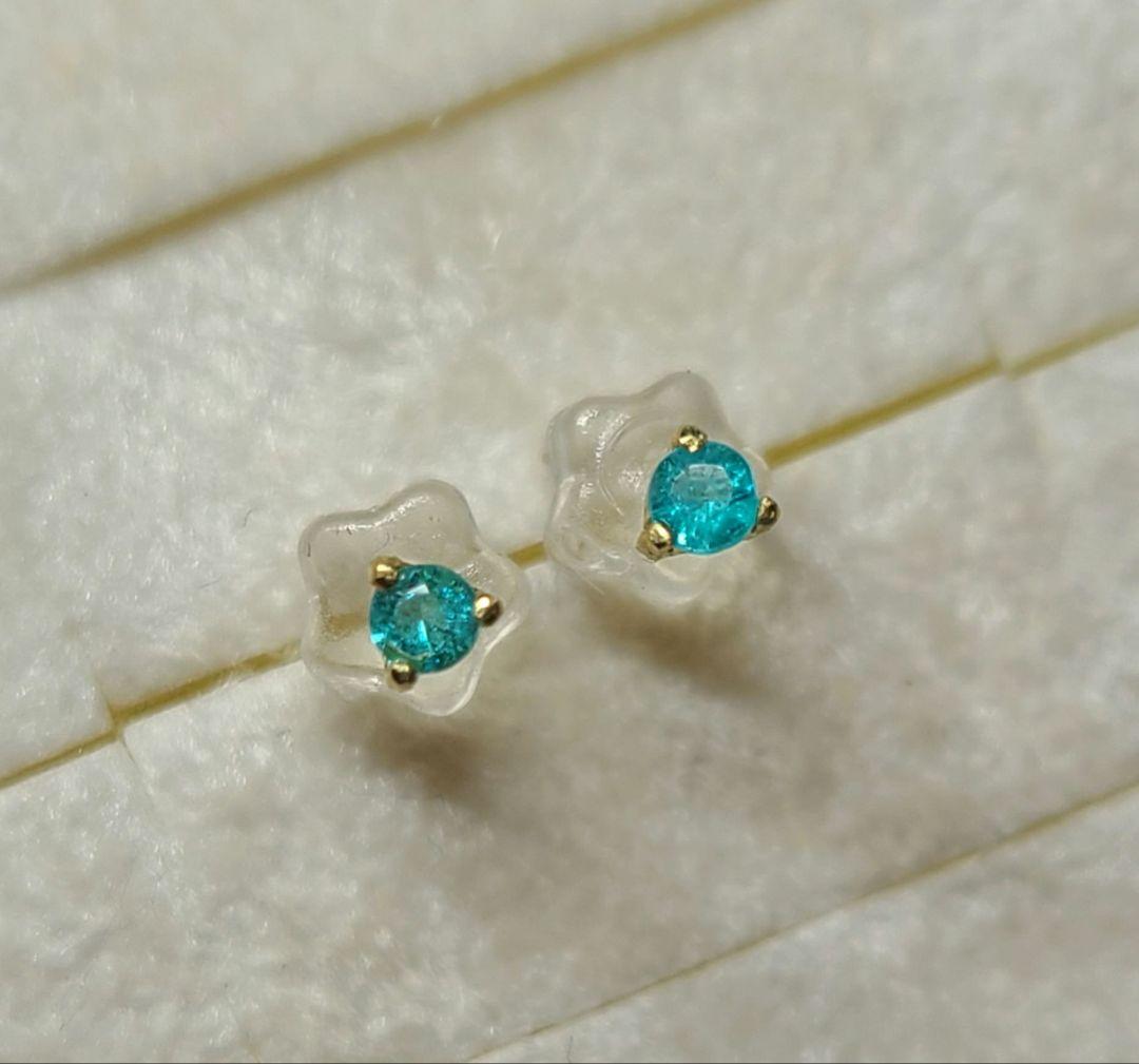 りんご★ブラジルバターリャパライバトルマリン★ピアスオーダー