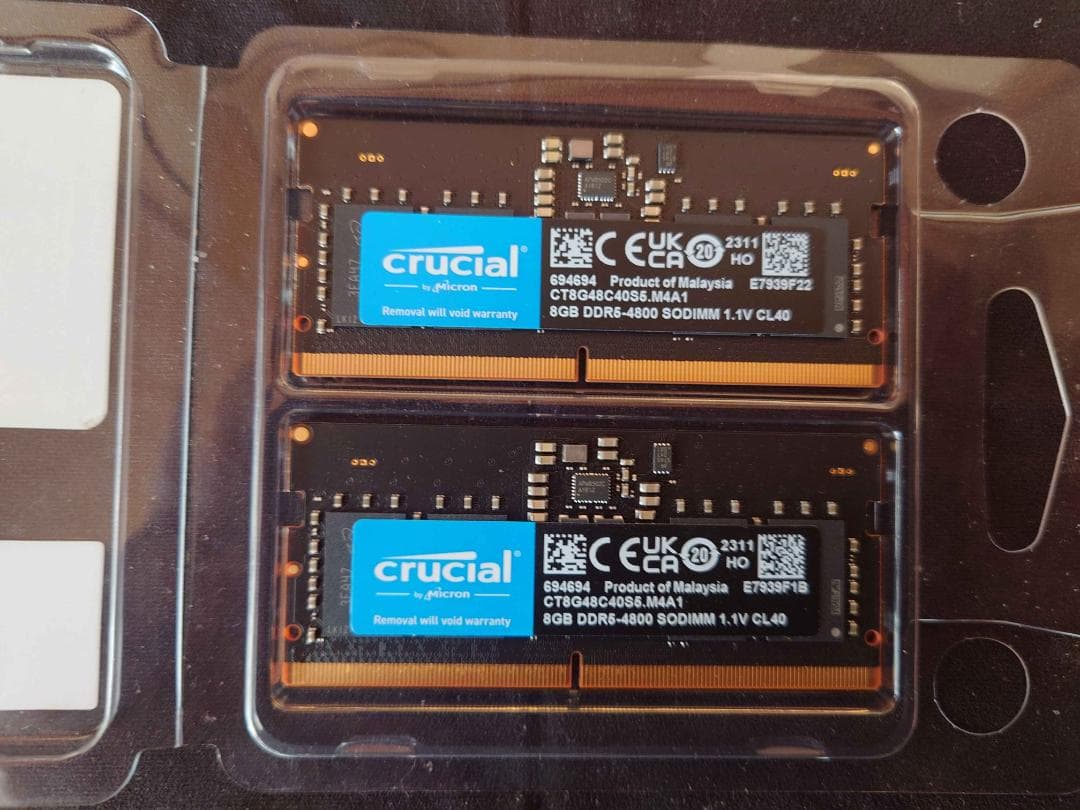 Crucial 16GB(8GB×2) DDR5-4800 SODIMM