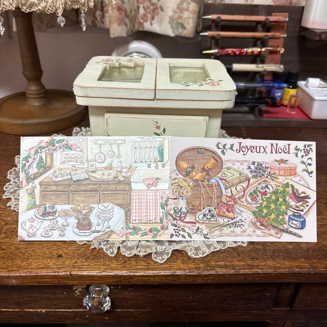 ステンシルマニーローズ ミニチュア家具 マニーポストカードプレゼント