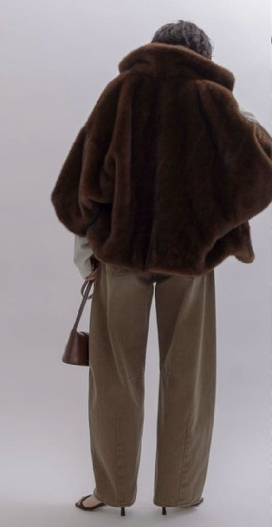 EimeeLawミンクファー スタンドネックショートコート