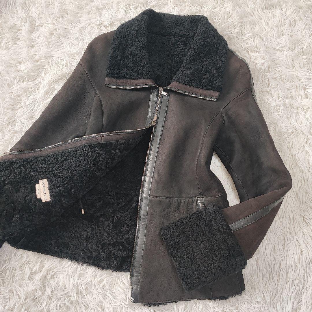 エンポリオアルマーニ リアル ムートン ジャケット 40 L