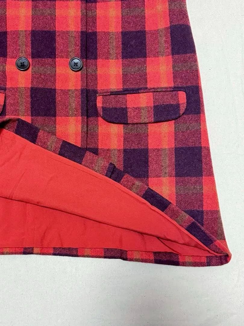 tnewties☆ダブルブレストチェック柄ウールワンピース♪